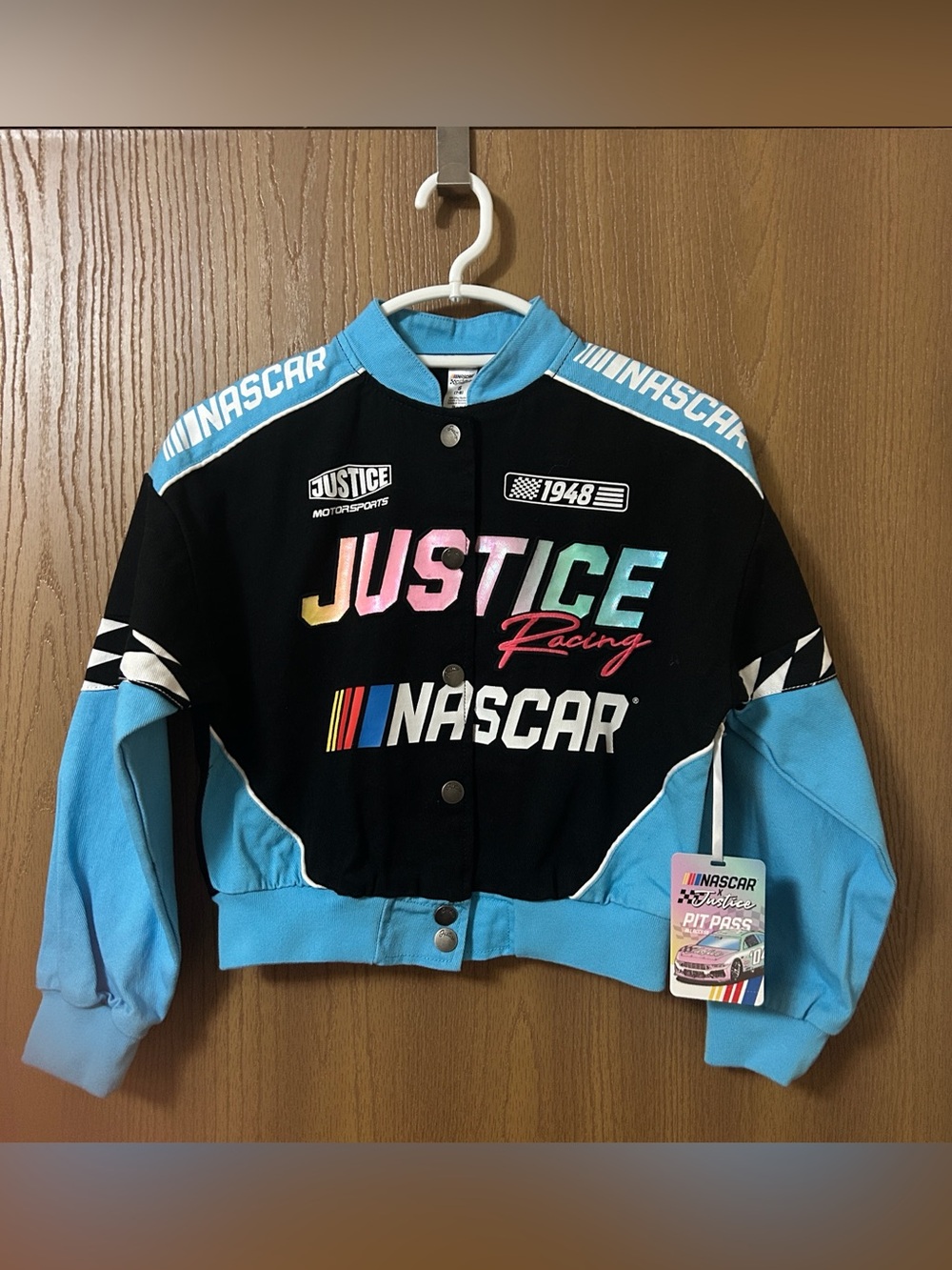 Justice Girl's NASCAR X Justice Collab Racing Jacket, Size S
